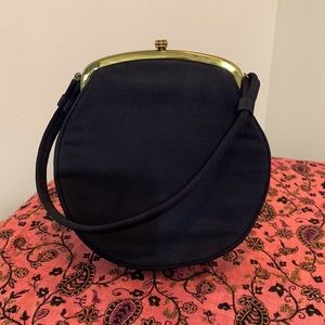 Vintage Elegant Handbag in Midnight Blue